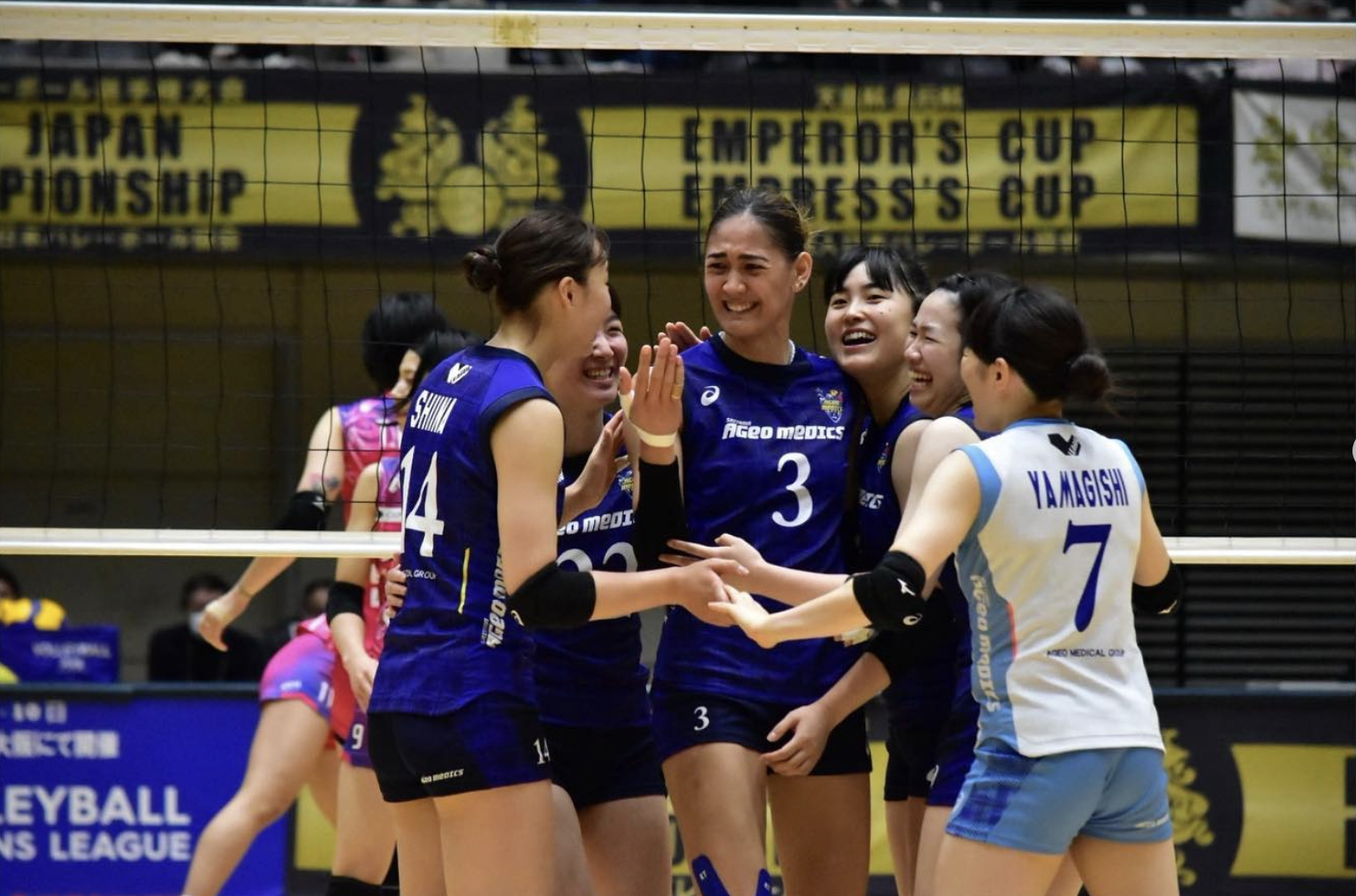 Jaja Santiago and Saitama Ageo Medics in the Japan V.League. SAITAMA PHOTO
