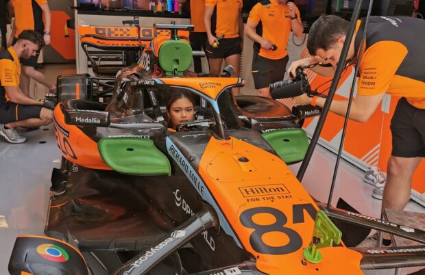 McLaren developmental driver Bianca Bustamante