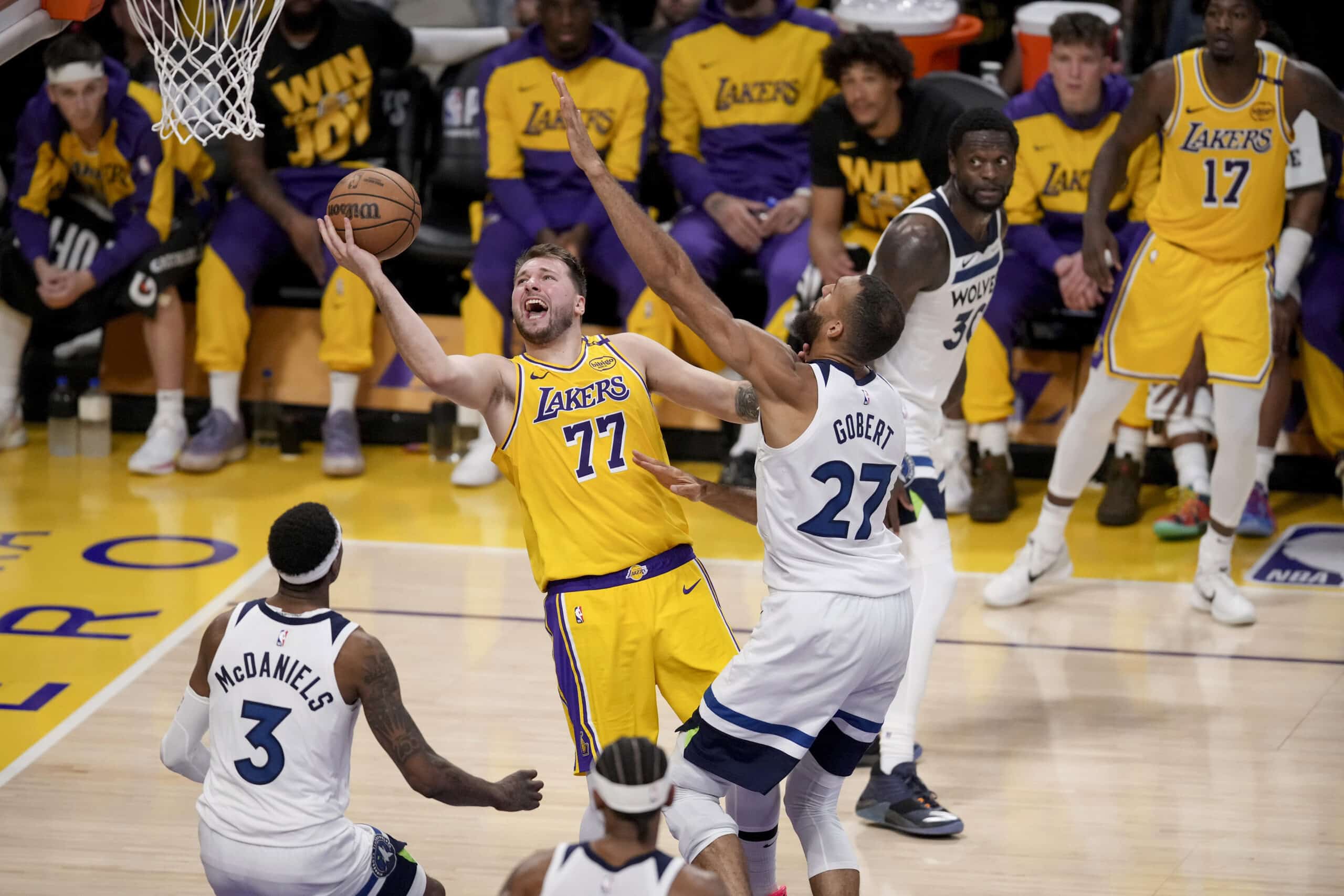 NBA playoffs Los Angeles Lakers vs Minnesota Timberwolves Luka Doncic