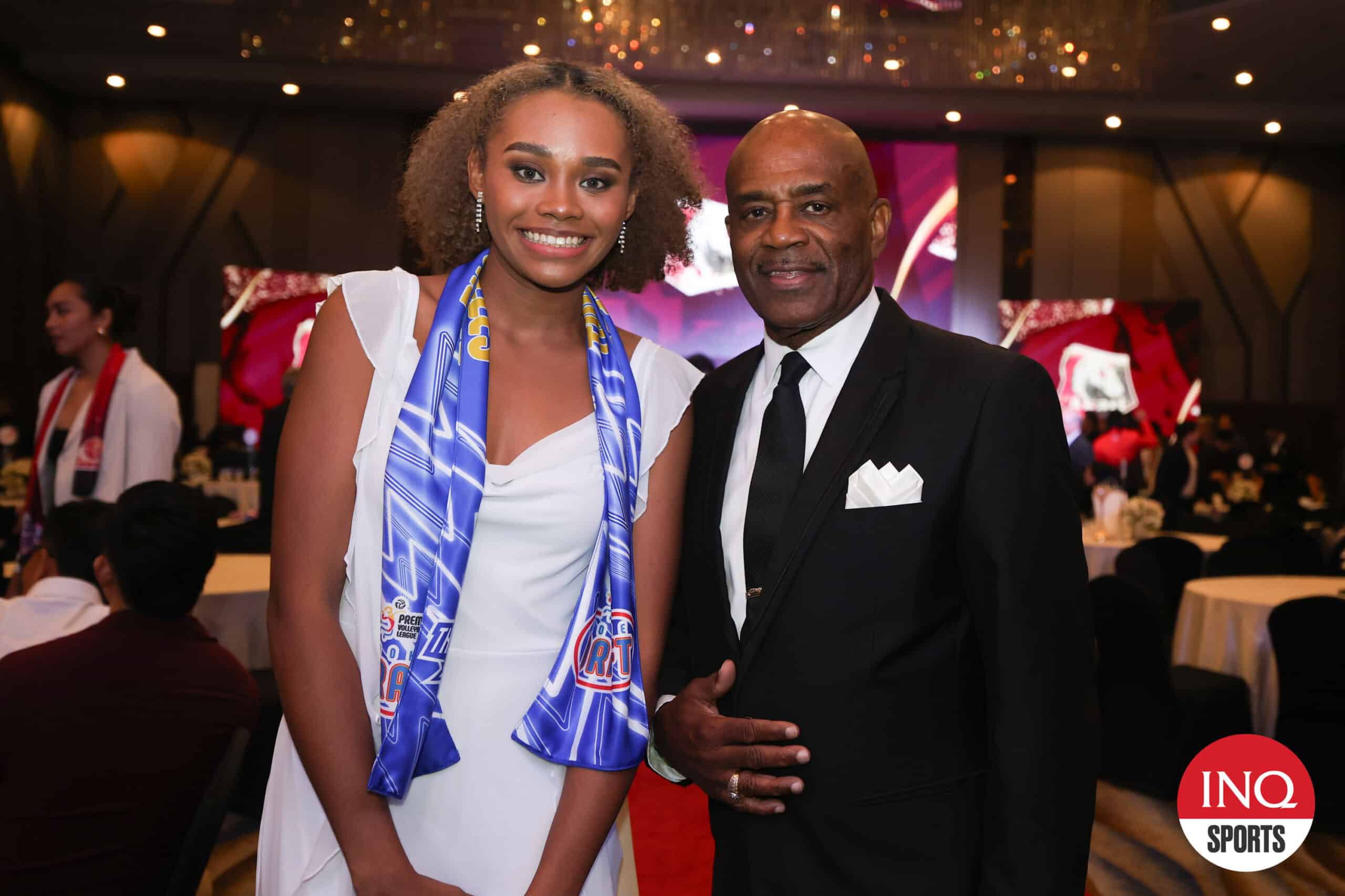 AC Miner and dad Clifford Miner during the 2025 PVL Rookie Draft