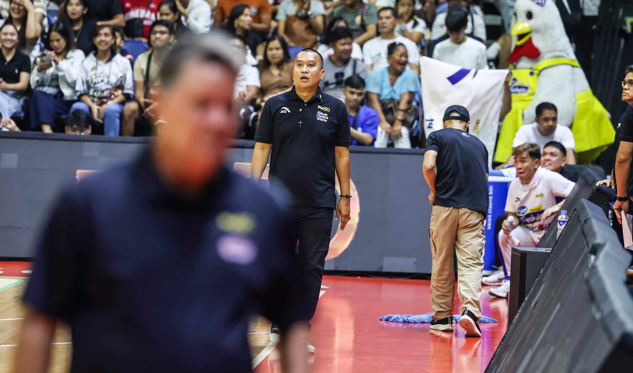 Magnolia Hotshots head coach Chito Victolero during a PBA Philippine Cup game againt Barangay Ginebra Gin Kings